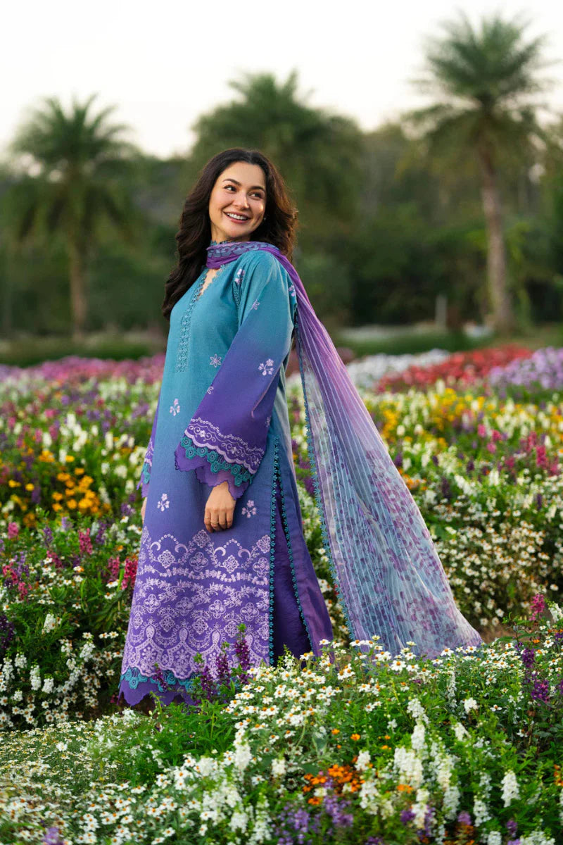 Ocean Lilac Ombre - Printed Lawn Suit | Ready To Wear