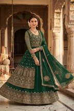 Net Open Maxi With Glitter Sequin & Zari Embroidery
