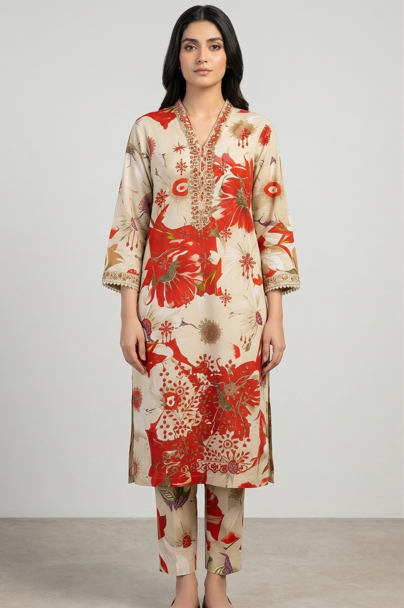 03-Piece Lawn Suit - Ready To Wear