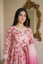 03-Piece Printed Lawn Frock - Ready To Wear