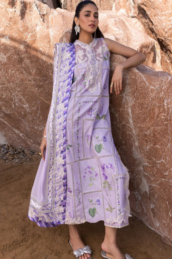 3 Piece Stitched Chikankari Embroidery Dress - Ready To Wear