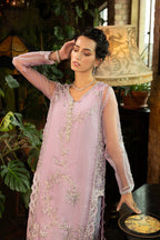 Lilac Mist Elegance - 3 Piece Embroidered Suit | Ready To Wear