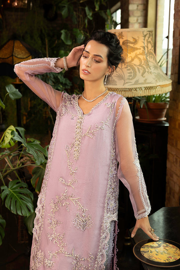 Lilac Mist Elegance - 3 Piece Embroidered Suit | Ready To Wear