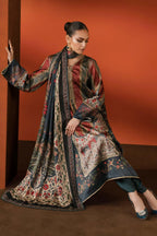 Charcoal Maroon - 3Piece Printed Lawn Suit | Ready To Wear