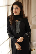 Noir Linear Elegance - 3 Piece Suit | Ready To Wear