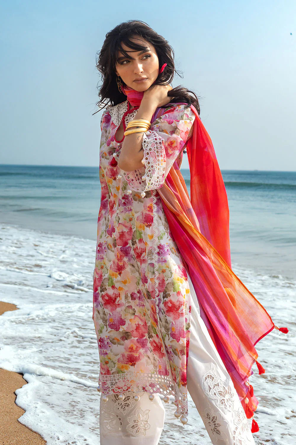 Sunset Floral Breeze - Printed Lawn Suit | Ready To Wear