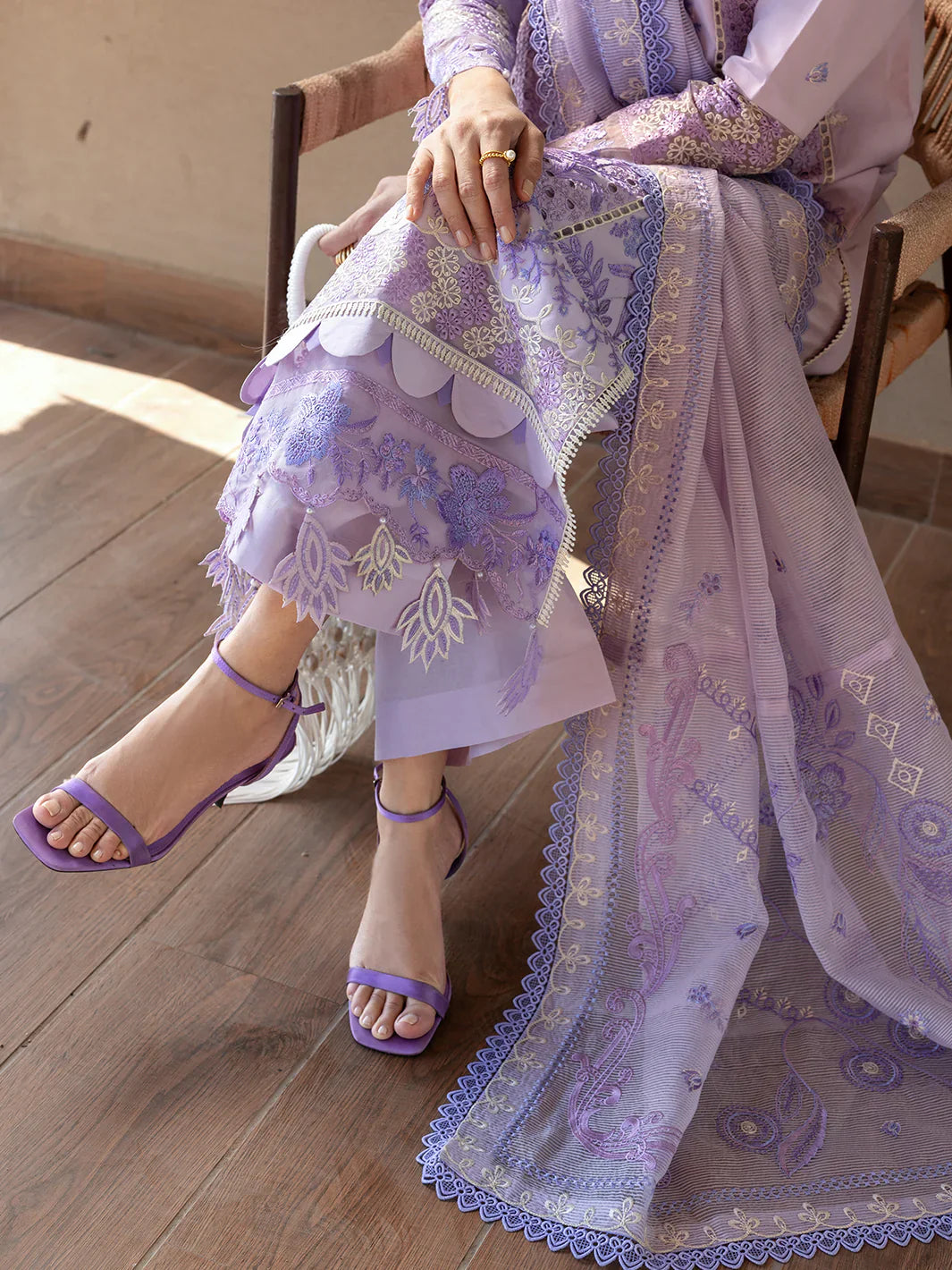 Soft Purple Elegance - 3 Piece Lawn Suit | Ready To Wear