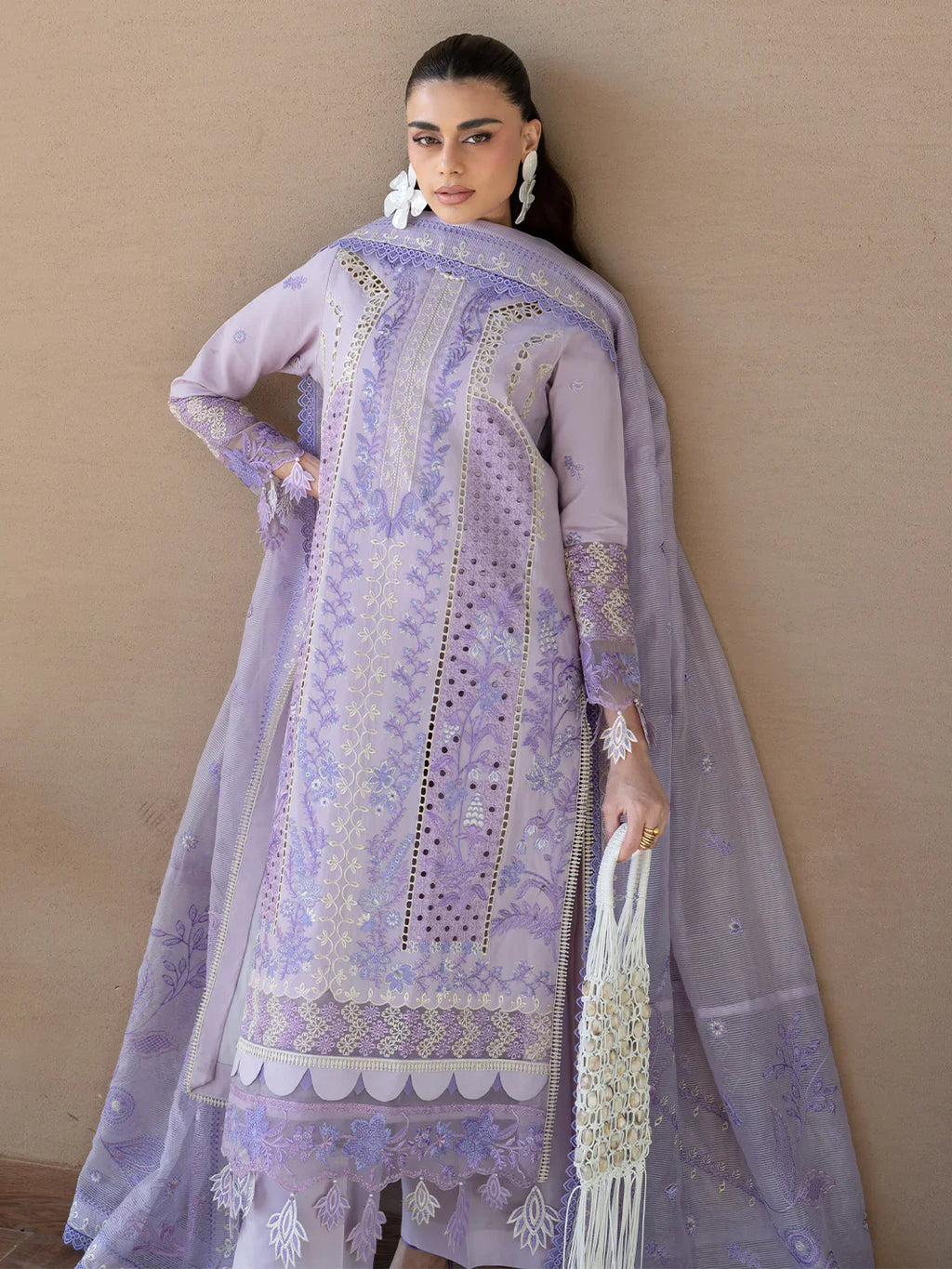 Soft Purple Elegance - 3 Piece Lawn Suit | Ready To Wear