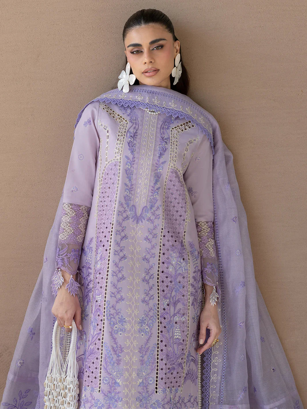 Soft Purple Elegance - 3 Piece Lawn Suit | Ready To Wear