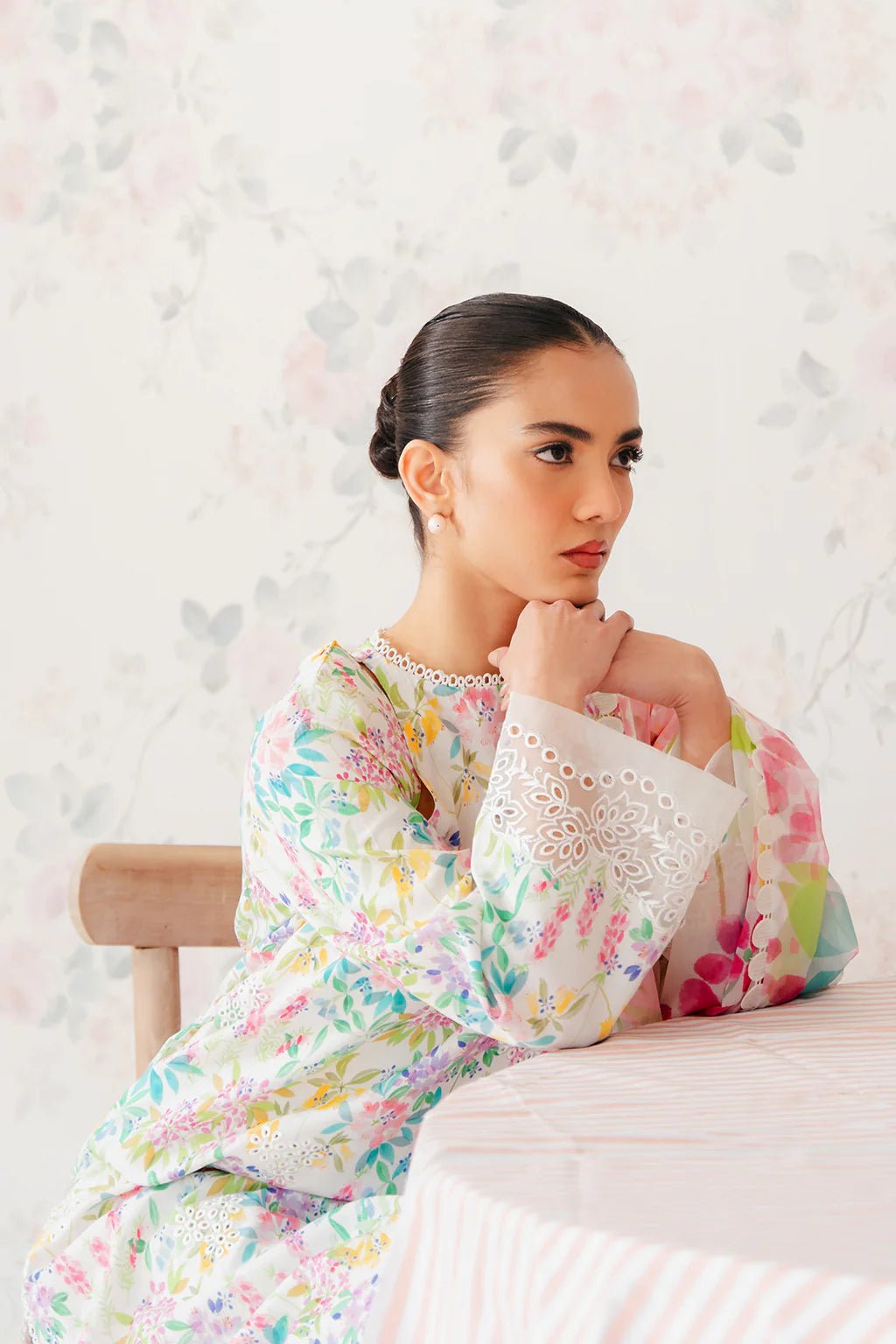 3-Piece Chikankari Lawn Embroidered Dress