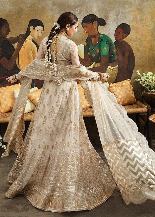 Champagne Gold Heritage - 3 Piece Embroidered Lehenga Set | Ready To Wear