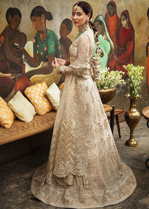 Champagne Gold Heritage - 3 Piece Embroidered Lehenga Set | Ready To Wear
