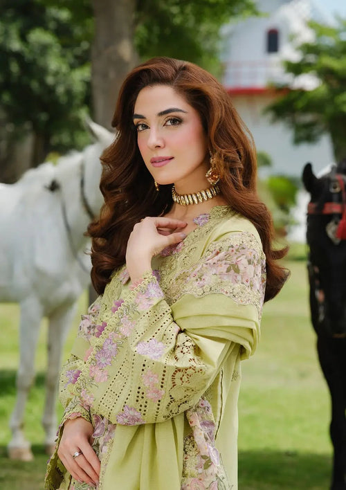 03-Piece Embroidered Chikankari Luxury Lawn Suit - Ready To Wear