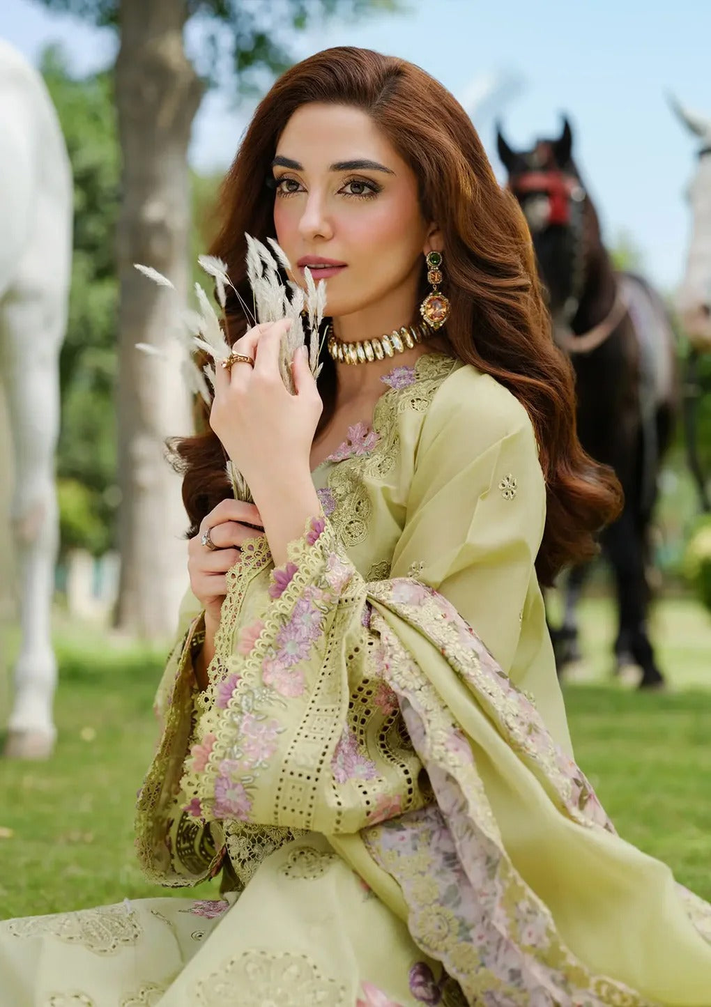 03-Piece Embroidered Chikankari Luxury Lawn Suit - Ready To Wear