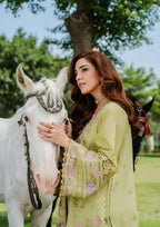 03-Piece Embroidered Chikankari Luxury Lawn Suit - Ready To Wear
