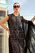 Embroidered Black Lawn Suite – Luxury Edition