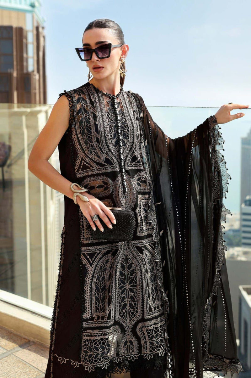 Embroidered Black Lawn Suite – Luxury Edition