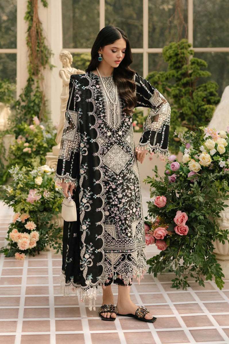 03-Piece Lawn Suit With Embroidery - Ready To Wear