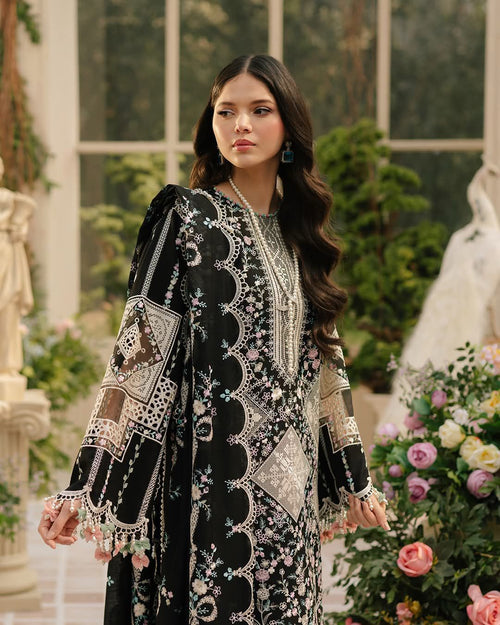 03-Piece Lawn Suit With Embroidery - Ready To Wear
