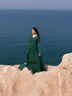 Emerald Green Chikankari Lawn Suit | Ready-to-Wear 3-Piece Set