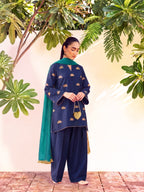 WANIYA - NAVY FARSHI SET