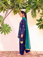 WANIYA - NAVY FARSHI SET