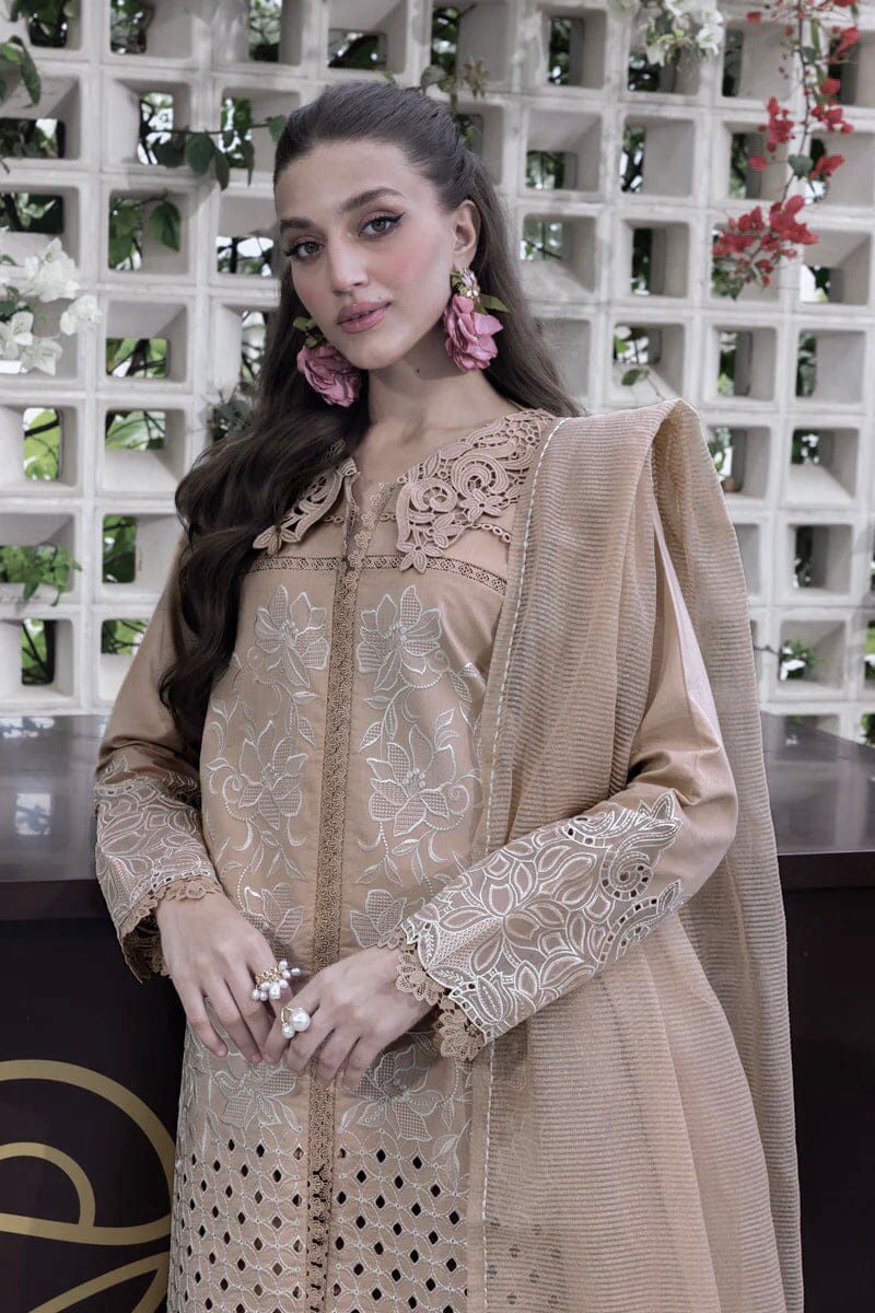 03-Piece Lawn Suit With Heavy Embroidery - Ready To Wear