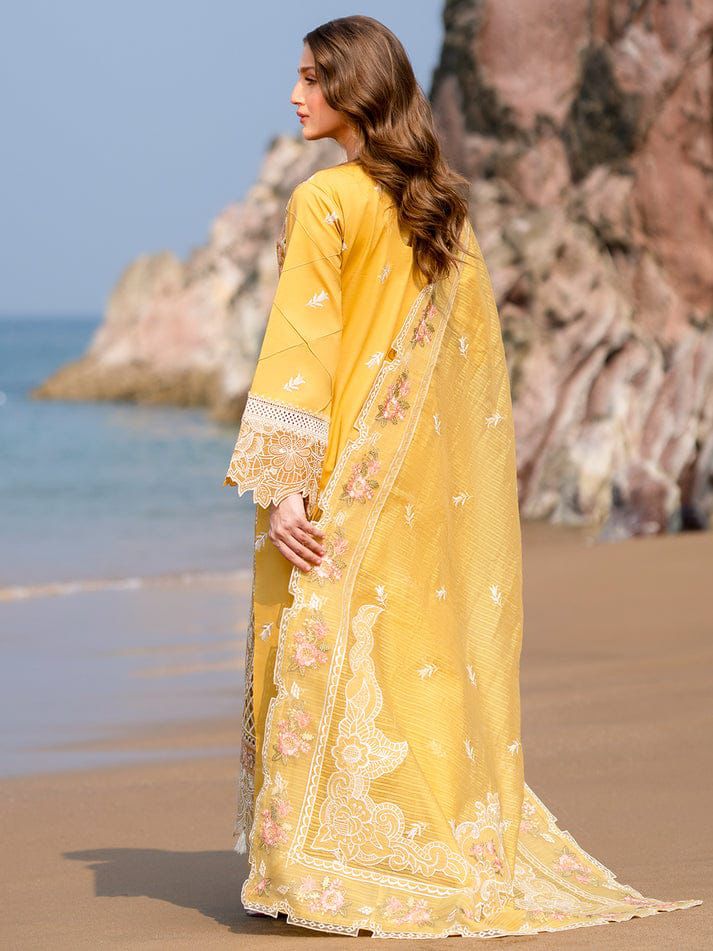 03-Piece Lawn Suit With Heavy Embroidery - Ready To Wear