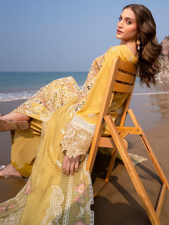 03-Piece Lawn Suit With Heavy Embroidery - Ready To Wear