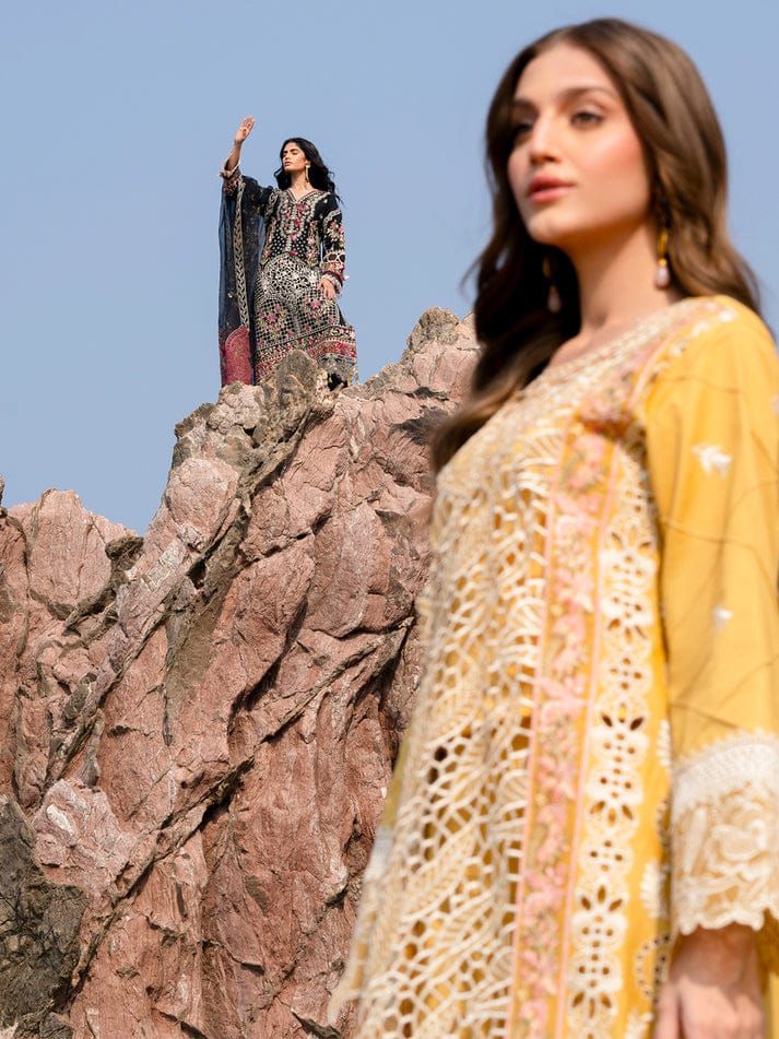 03-Piece Lawn Suit With Heavy Embroidery - Ready To Wear