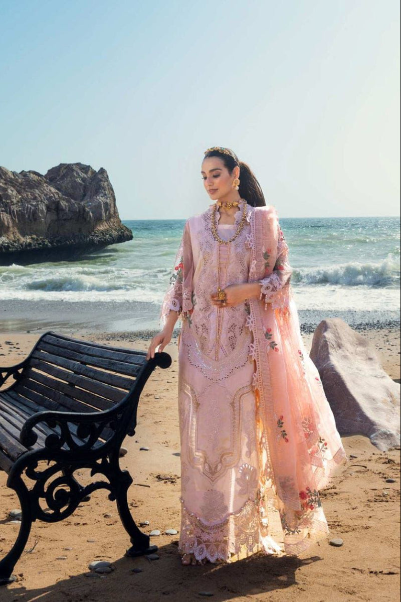 03-Piece Lawn Suit With Heavy Embroidery - Ready To Wear