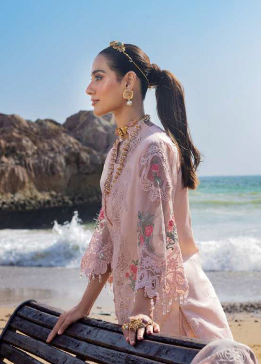 03-Piece Lawn Suit With Heavy Embroidery - Ready To Wear