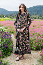 03-Piece Printed Lawn Suit With Embroidery - Ready To Wear