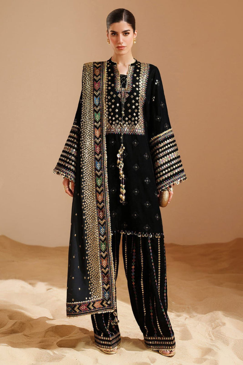 Classic Black & Gold - 3 Piece Lawn Suit | Ready To Wear