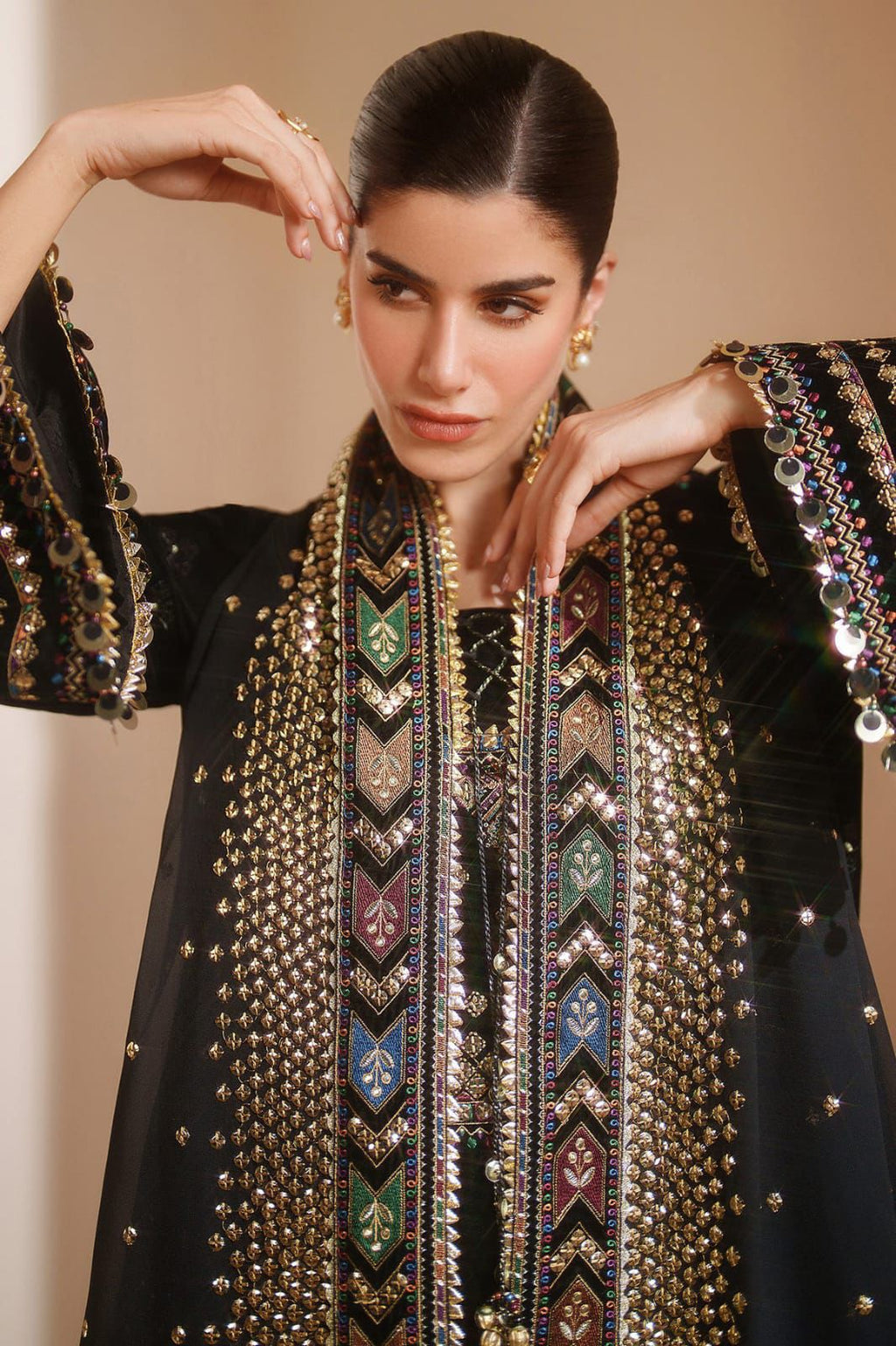 Classic Black & Gold - 3 Piece Lawn Suit | Ready To Wear