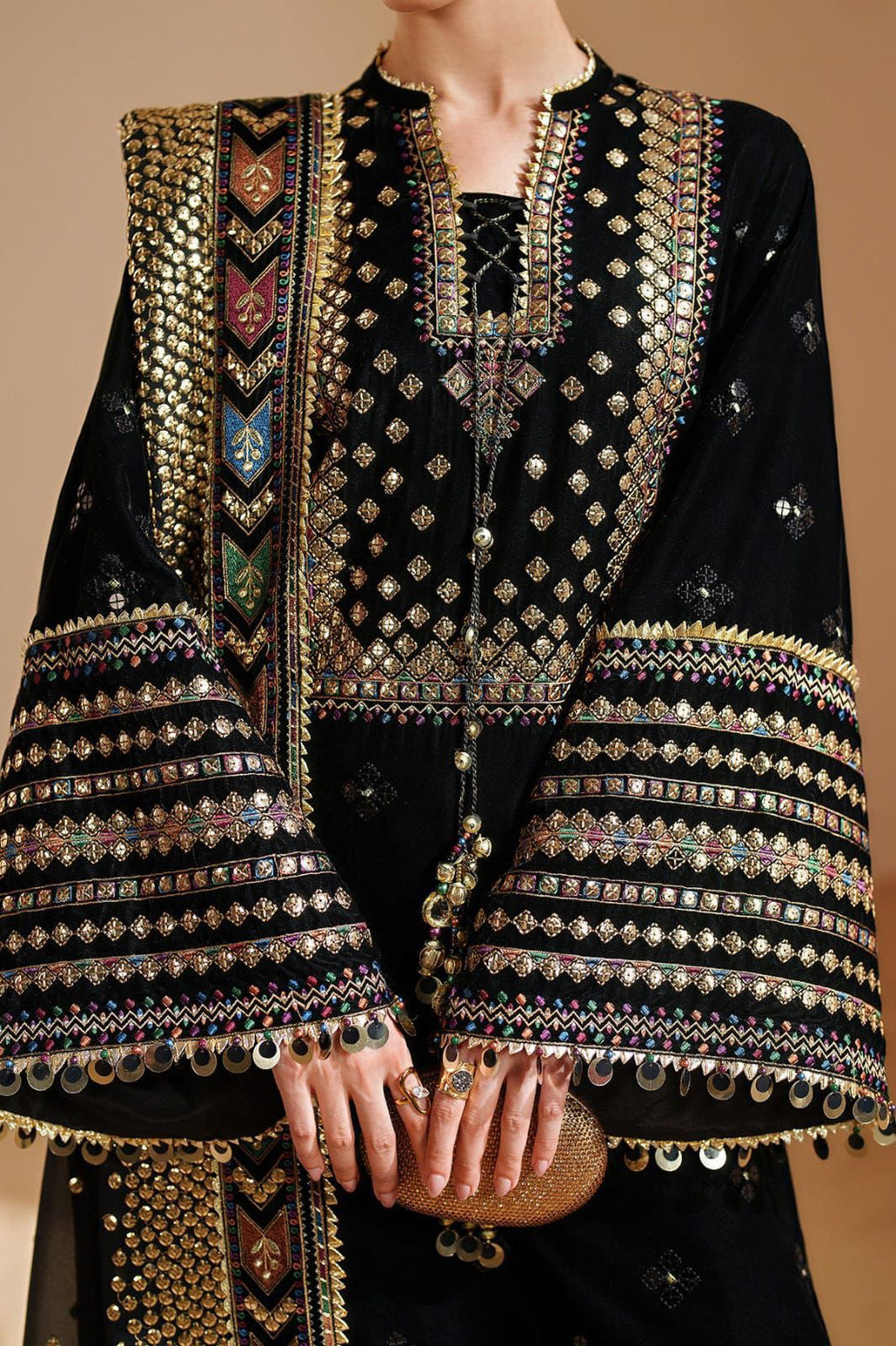 Classic Black & Gold - 3 Piece Lawn Suit | Ready To Wear