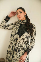 03-Piece Printed Lawn Suit With Chiffon Dupatta | Ready To Wear