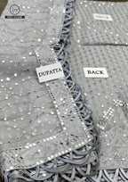 Ready-to-Wear Grey Sequin Lehenga Set | Pre-Finished 3-Piece Formal Outfit