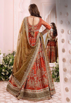 Burnt Orange - 3 Piece Heavy Embroidered Maxi | Ready To Wear