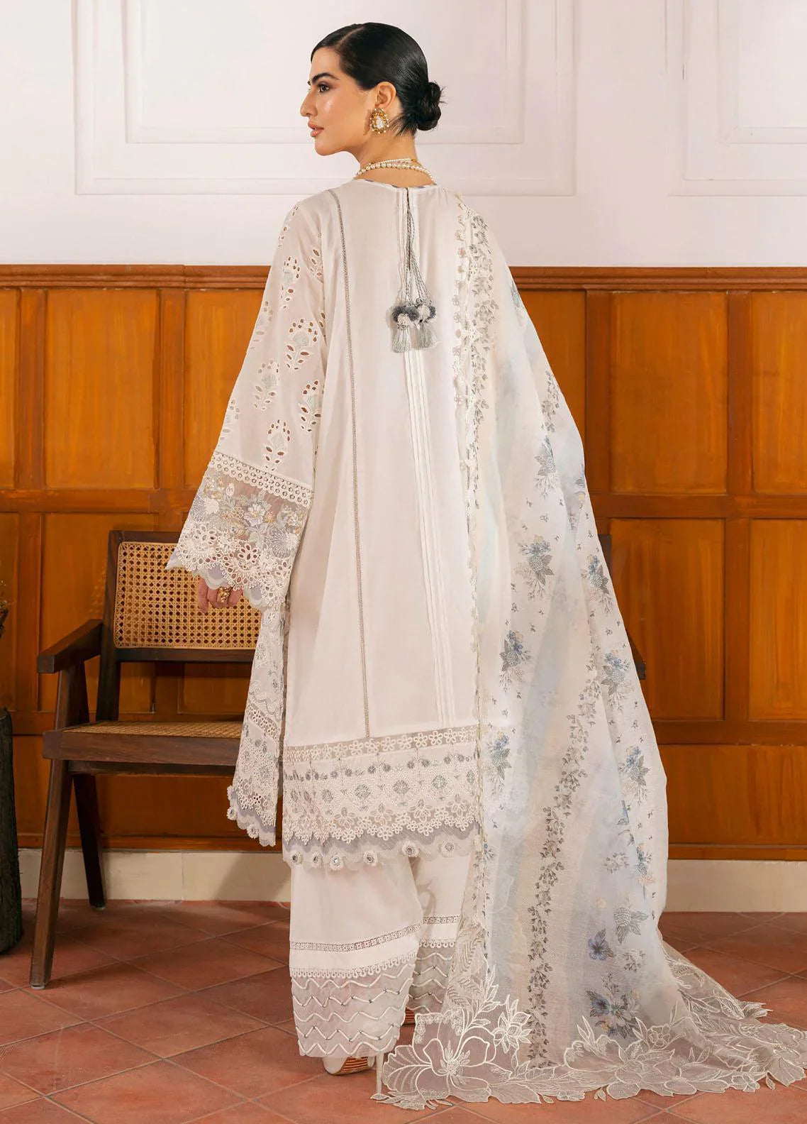 03-Piece Lawn Suit With Heavy Embroidery - Ready To Wear