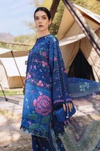 Royal Blue - 3 Piece Printed Lawn Suit | Ready To Wear