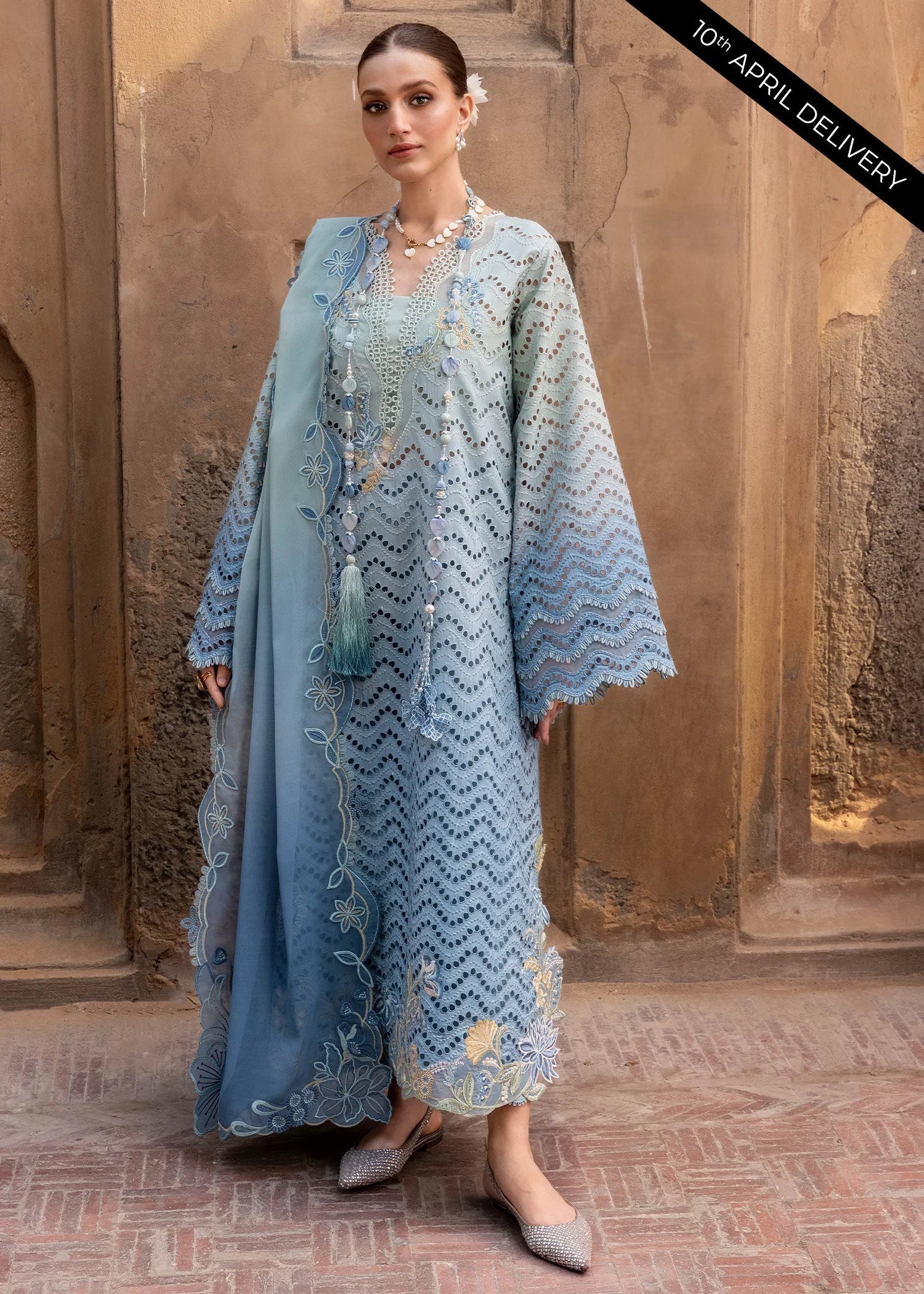 Crimson Tie & Dye | Embroidered Swiss Lawn Formal - Ready To Wear