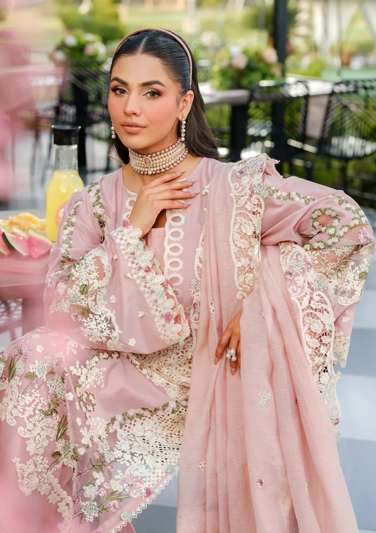 3 Pieces Embroidered Chikankari Luxury Lawn Suit Ready To Wear