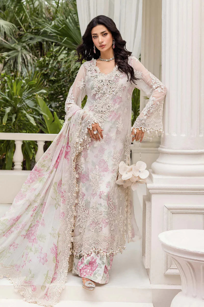 Ivory Orchid - 3 Piece Chiffon Suit | Ready To Wear