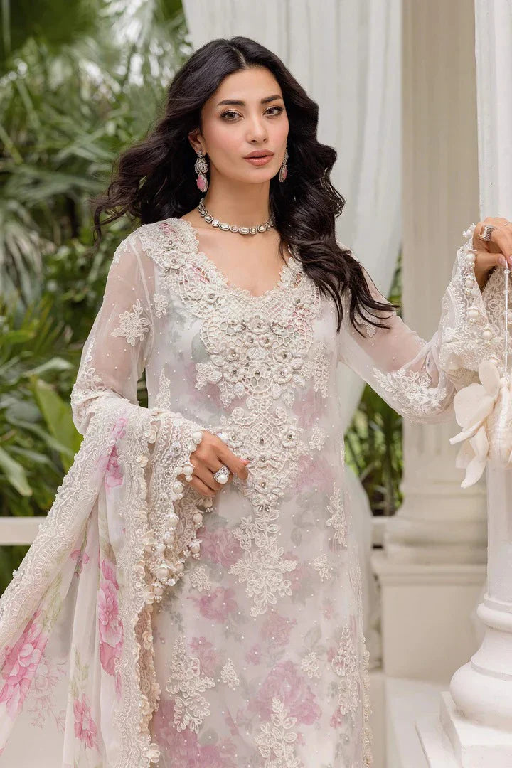 Ivory Orchid - 3 Piece Chiffon Suit | Ready To Wear