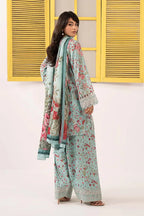 Aqua Floral Bloom - 3 Piece Printed Lawn Suit | Ready To Wear