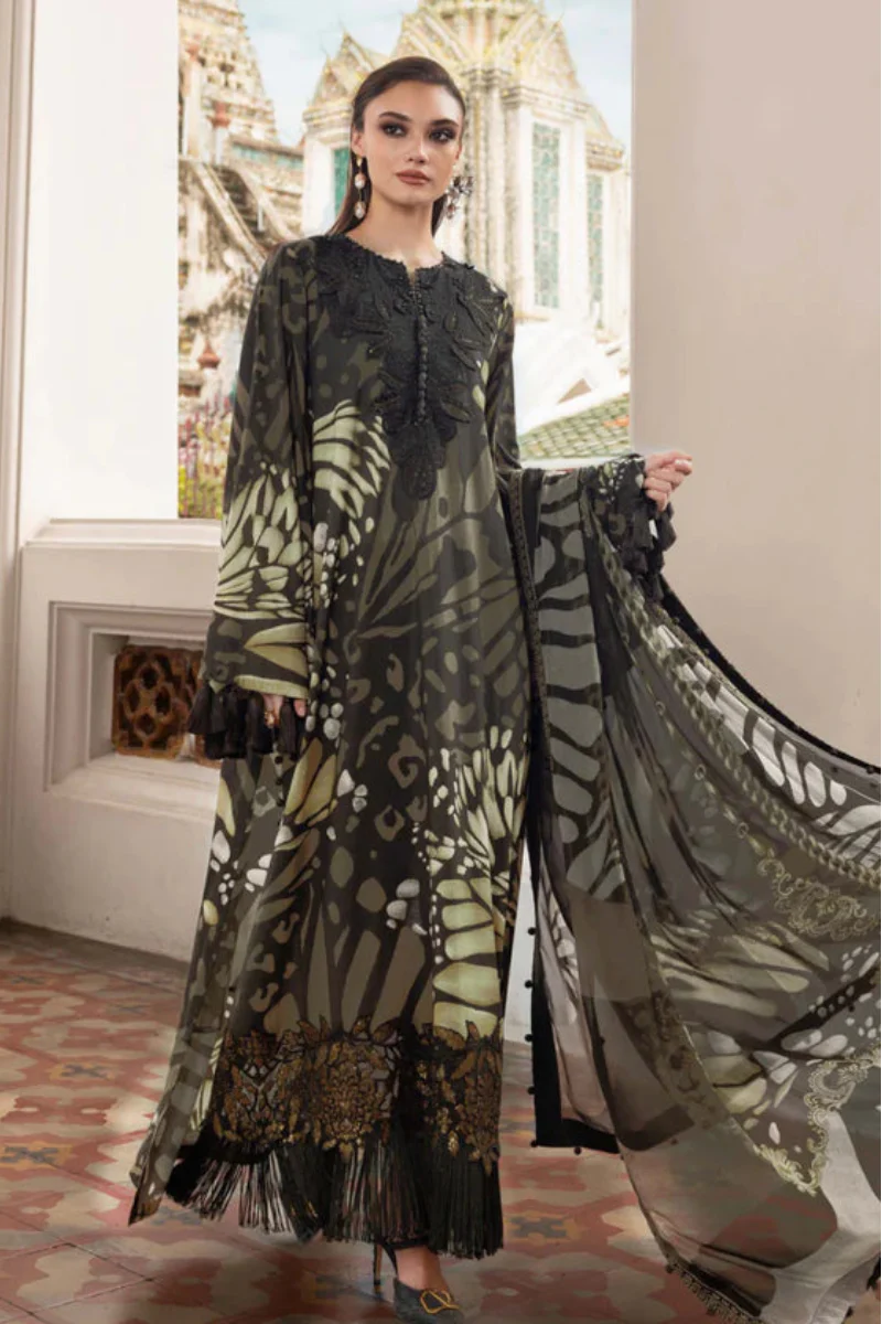 03-Piece Printed Lawn Suit - Ready To Wear
