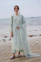03-Piece Cotton Suit With Embroidery - Ready To Wear