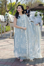 Pastel Blue - Embroidered Lawn Suit | Ready To Wear