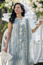 Pastel Blue - Embroidered Lawn Suit | Ready To Wear